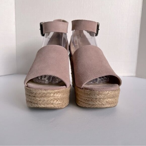 Marc Fisher - Cala Platform Wedge Sandals - Natural Multi Suede. Size: 9 US. NIB - Picture 2 of 16